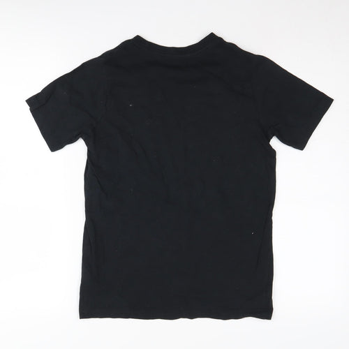 Nike Boys Black T-Shirt Large Casual Solid Logo