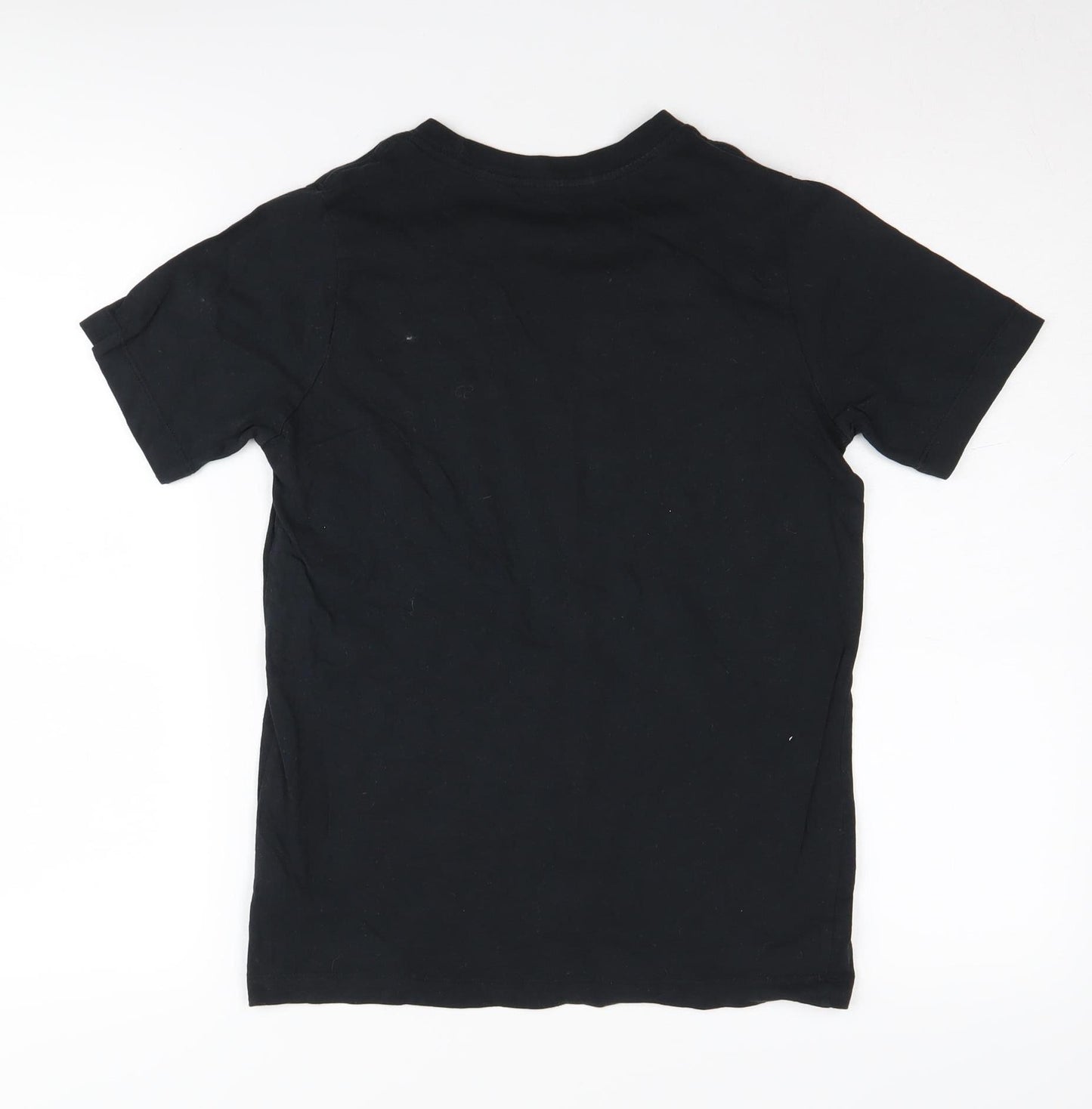 Nike Boys Black T-Shirt Large Casual Solid Logo