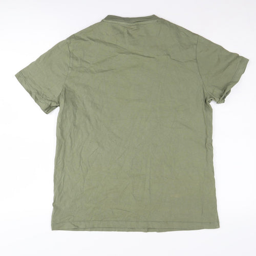 Uy Yak Men's Green Short Sleeve T-Shirt, Size S