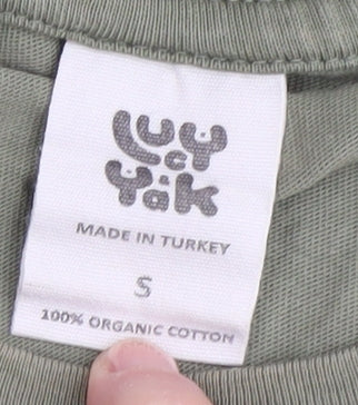 Uy Yak Men's Green Short Sleeve T-Shirt, Size S