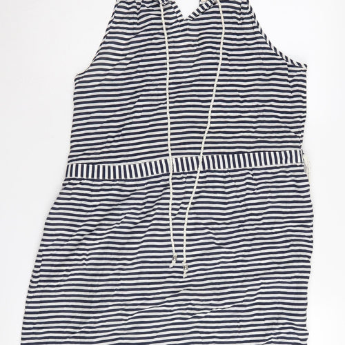 Next Women's Striped Sleeveless Halter Dress Size 10