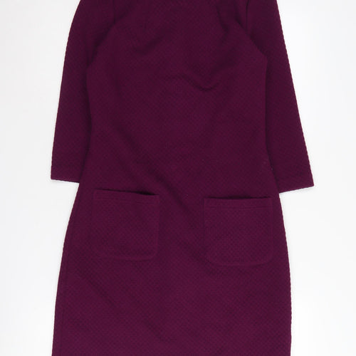 Boden Women's Purple Shift Dress, S, Knee Length
