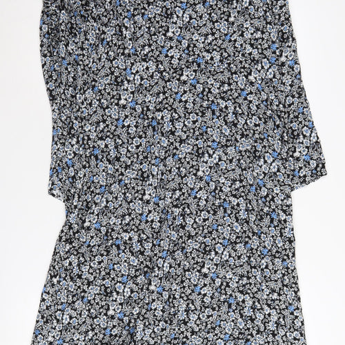 Marks and Spencer Women’s Black Floral Dress Size 16