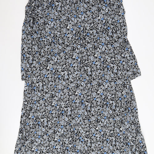 Marks and Spencer Women’s Black Floral Dress Size 16