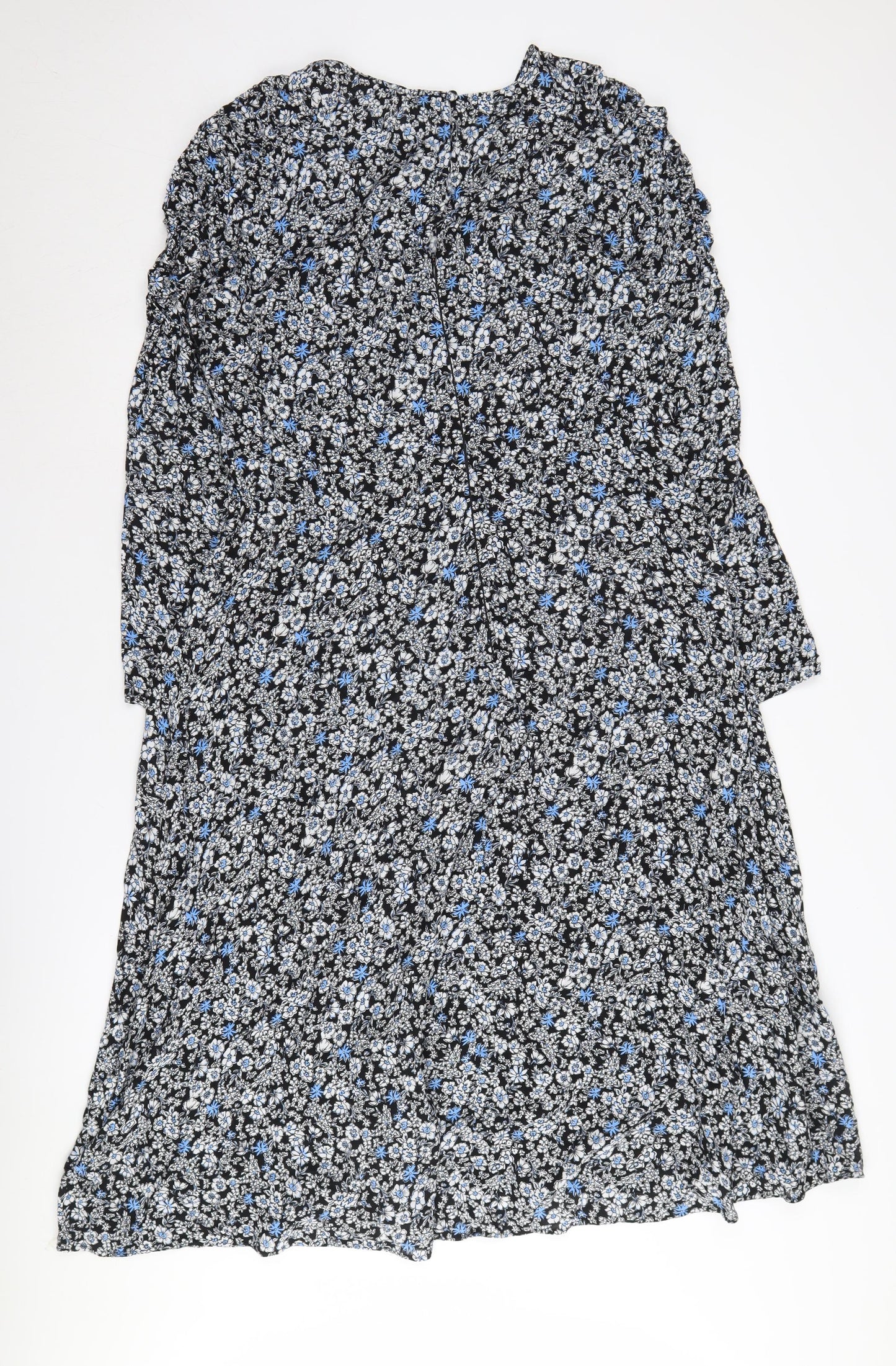 Marks and Spencer Women’s Black Floral Dress Size 16
