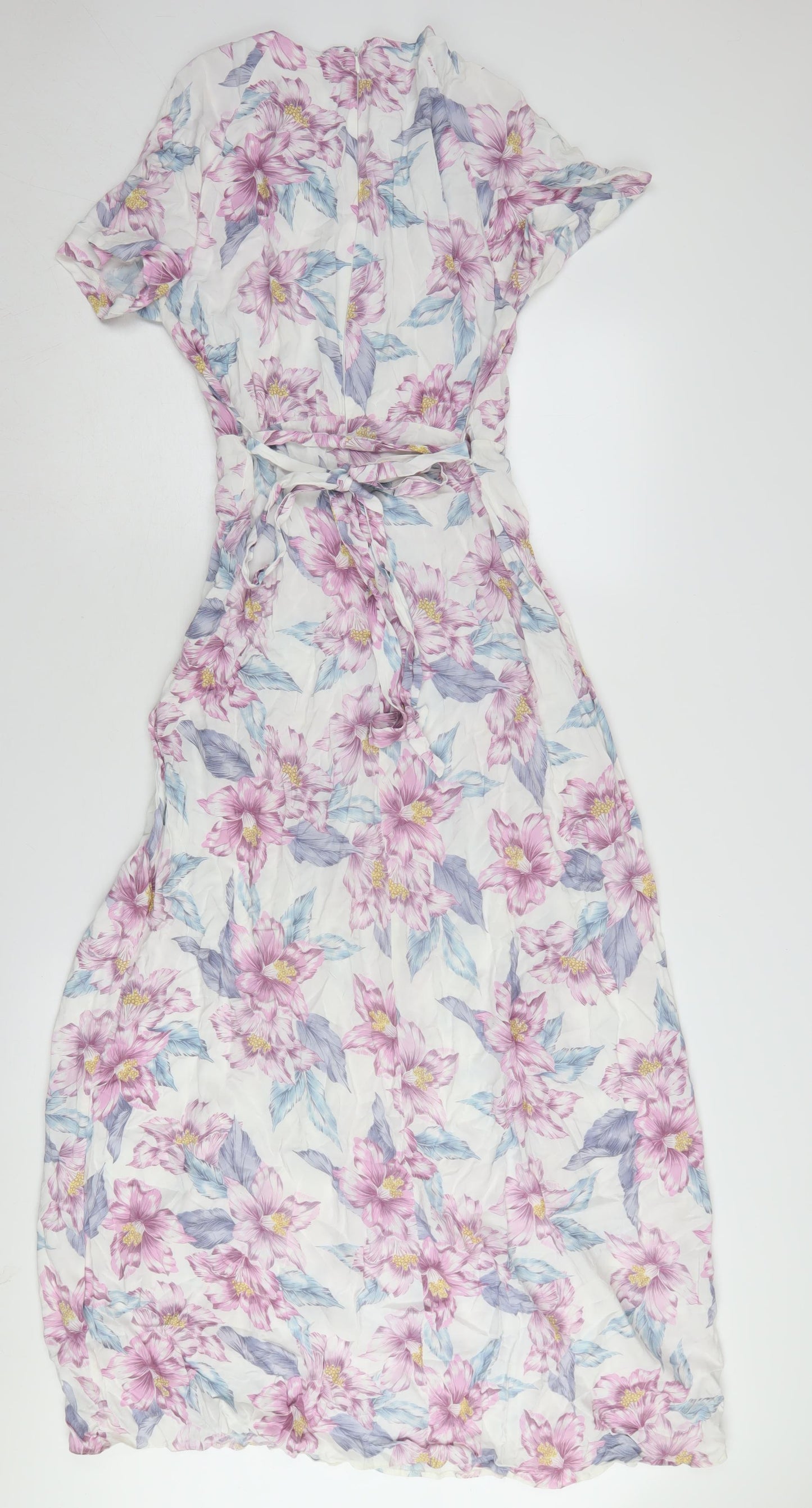New Look Women's Multicoloured Floral Wrap Dress, Size 14