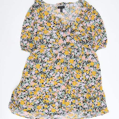 New Look Women's Floral A-Line Dress UK 16 Multicoloured
