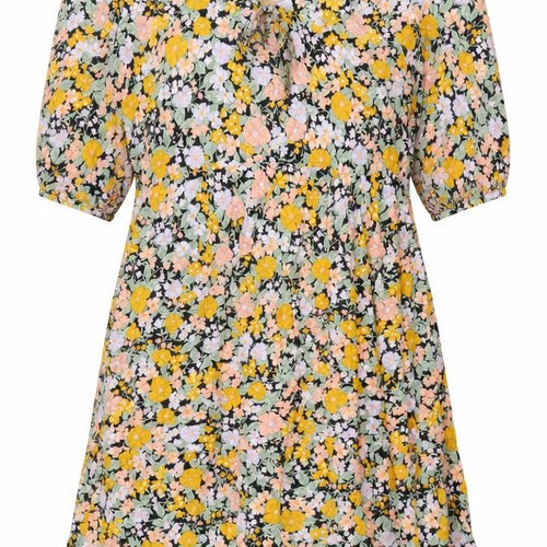 New Look Women's Floral A-Line Dress UK 16 Multicoloured