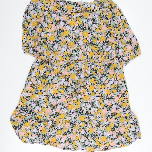 New Look Women's Floral A-Line Dress UK 16 Multicoloured