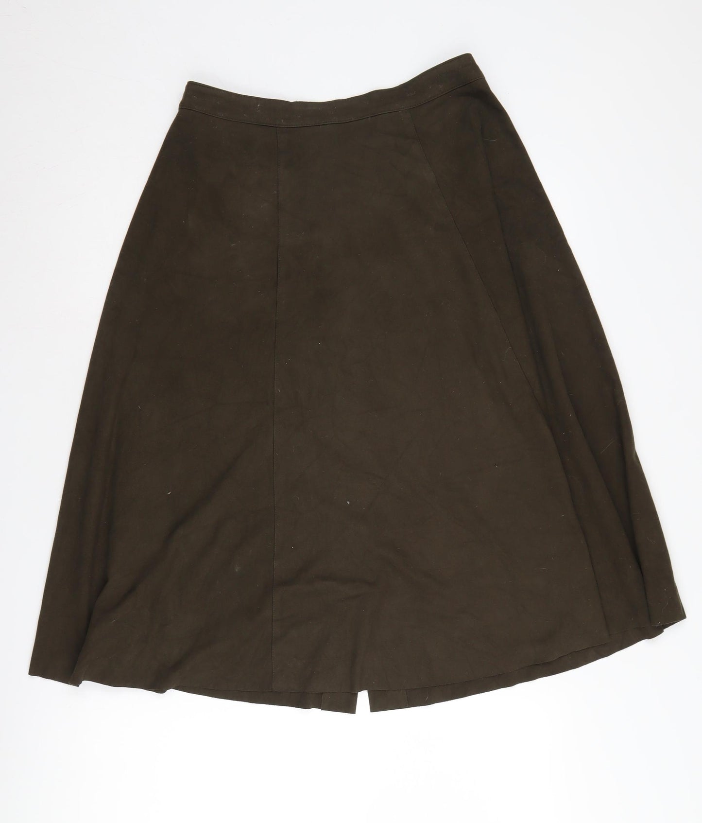 Zara Women's Brown A-Line Skirt M Button Casual