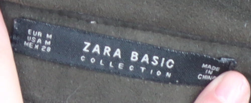 Zara Women's Brown A-Line Skirt M Button Casual