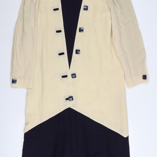 Mansfield Women's Ivory Black Shift Dress UK 14, Classic Look