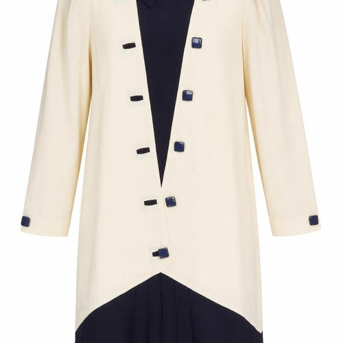 Mansfield Women's Ivory Black Shift Dress UK 14, Classic Look