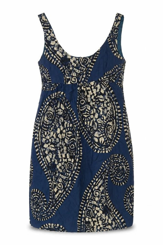 Michael Kors Women's Blue Paisley Silk Sheath Dress Size 8
