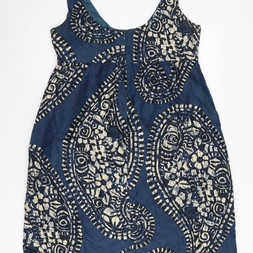 Michael Kors Women's Blue Paisley Silk Sheath Dress Size 8