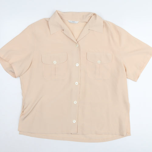 Marks and Spencer Women's Beige Button-Up Shirt