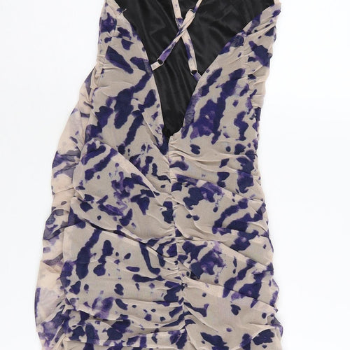 Quiz Women's Purple Bodycon Dress Size 8