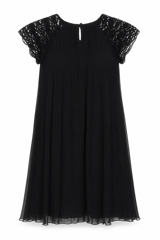 Zara Women's Black XS Crochet Cap Sleeve Dress