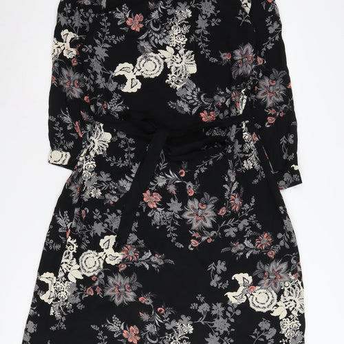 Monsoon Women's Floral Black Dress Size 12