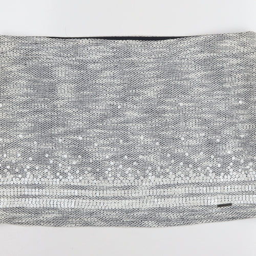 Abercrombie & Fitch Women's Silver Sequin Mini Skirt Size 10