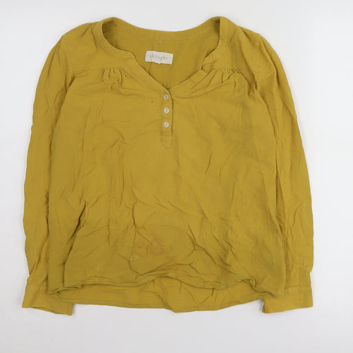 Thought Women's Yellow Cotton Blouse Size 10