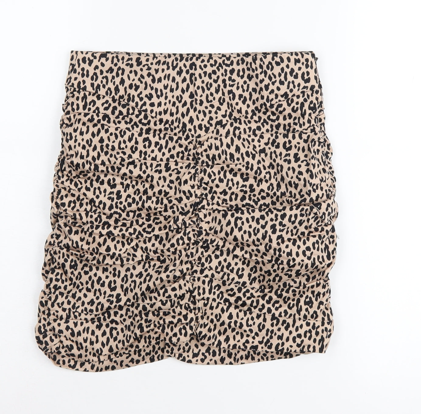 Zara Women's Beige Animal Print Skirt, Size S