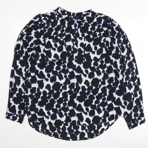 Next Women's Black Animal Print Long Sleeve Blouse