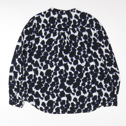 Next Women's Black Animal Print Long Sleeve Blouse