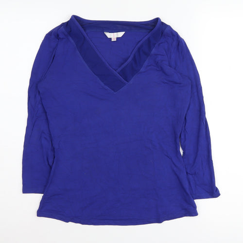 Jasper Conran Women's Blue V-Neck Blouse Size 10