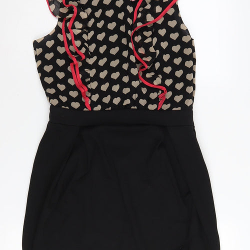 Lipsy London Women's Black Mini Dress Size 14