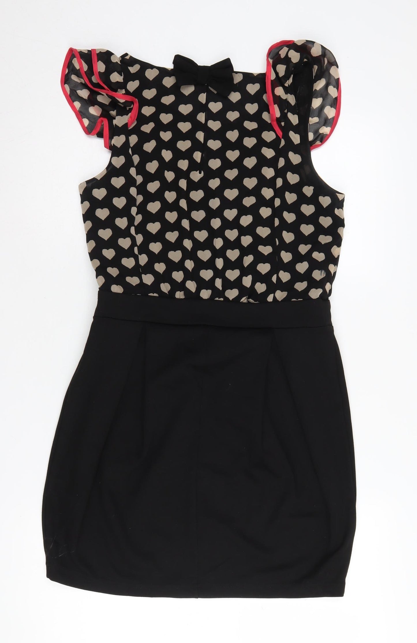 Lipsy London Women's Black Mini Dress Size 14