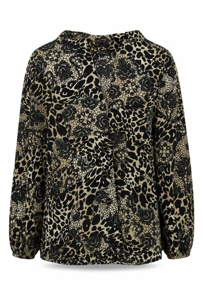 Miss Selfridge Women's Animal Print Kimono Blouse 14