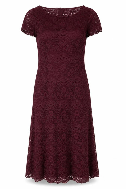 La Femme Women's Red Lace Sheath Dress Size 12