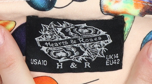Hearts & Roses Women's Multicoloured A-Line Dress Size 14