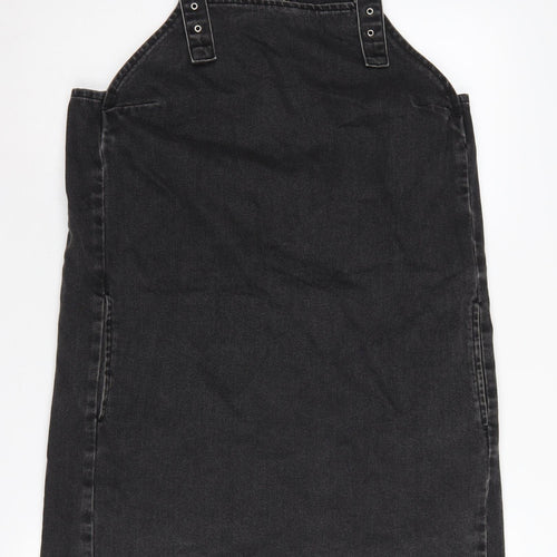 Topshop Women Black Pinafore Dress, UK 16, Casual Denim