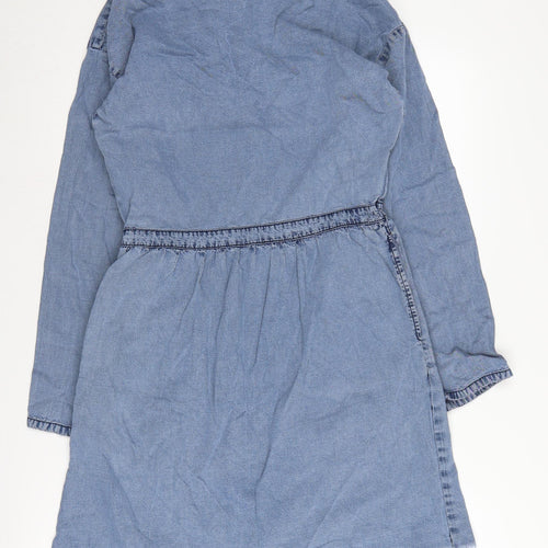 Warehouse Women's Blue Denim Shift Dress Size 12