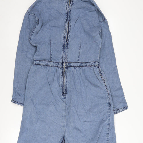 Warehouse Women's Blue Denim Shift Dress Size 12