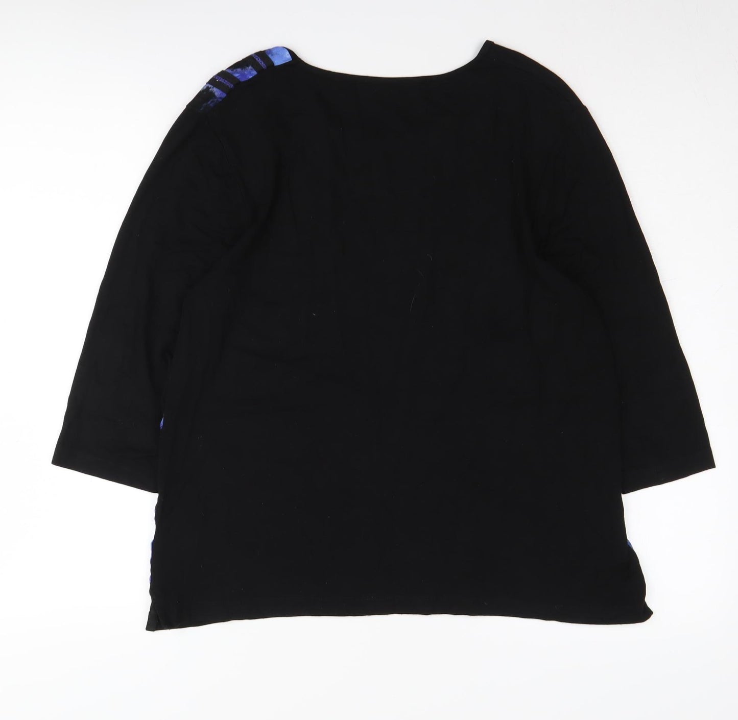 TIGI Women's Black & Blue Graphic Pullover Sweatshirt, Size 14