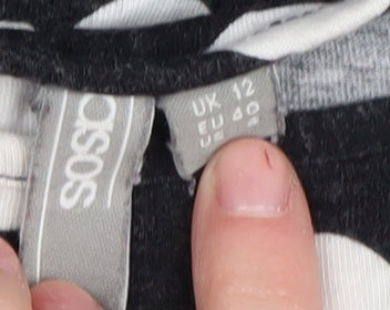 ASOS Women's Black Polka Dot Dress Size 12