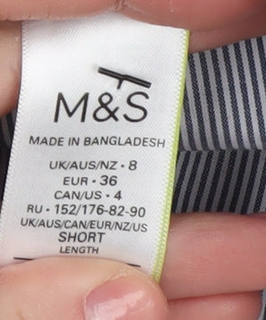 Marks and Spencer Grey Women's Chino Trousers, Size 8