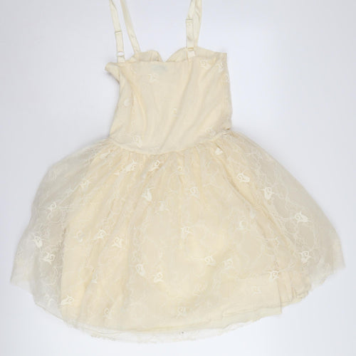 BIK BOK Women's Ivory A-Line Party Dress M