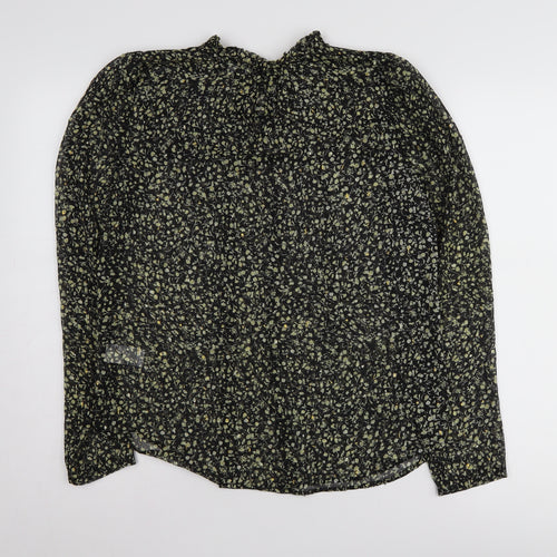 Maison d'Amélie Women's Black Floral Blouse M