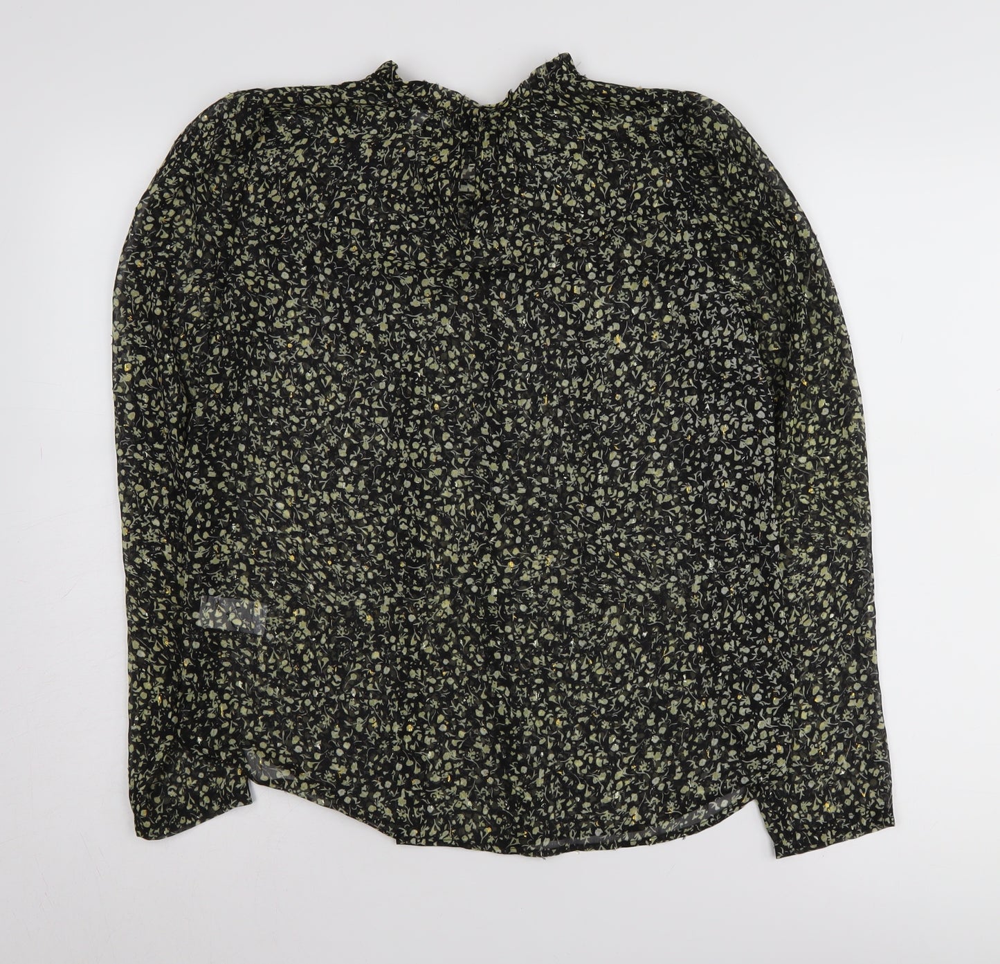 Maison d'Amélie Women's Black Floral Blouse M