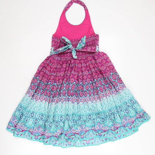 Monsoon Girls Multicoloured A-Line Halter Dress 9 Years