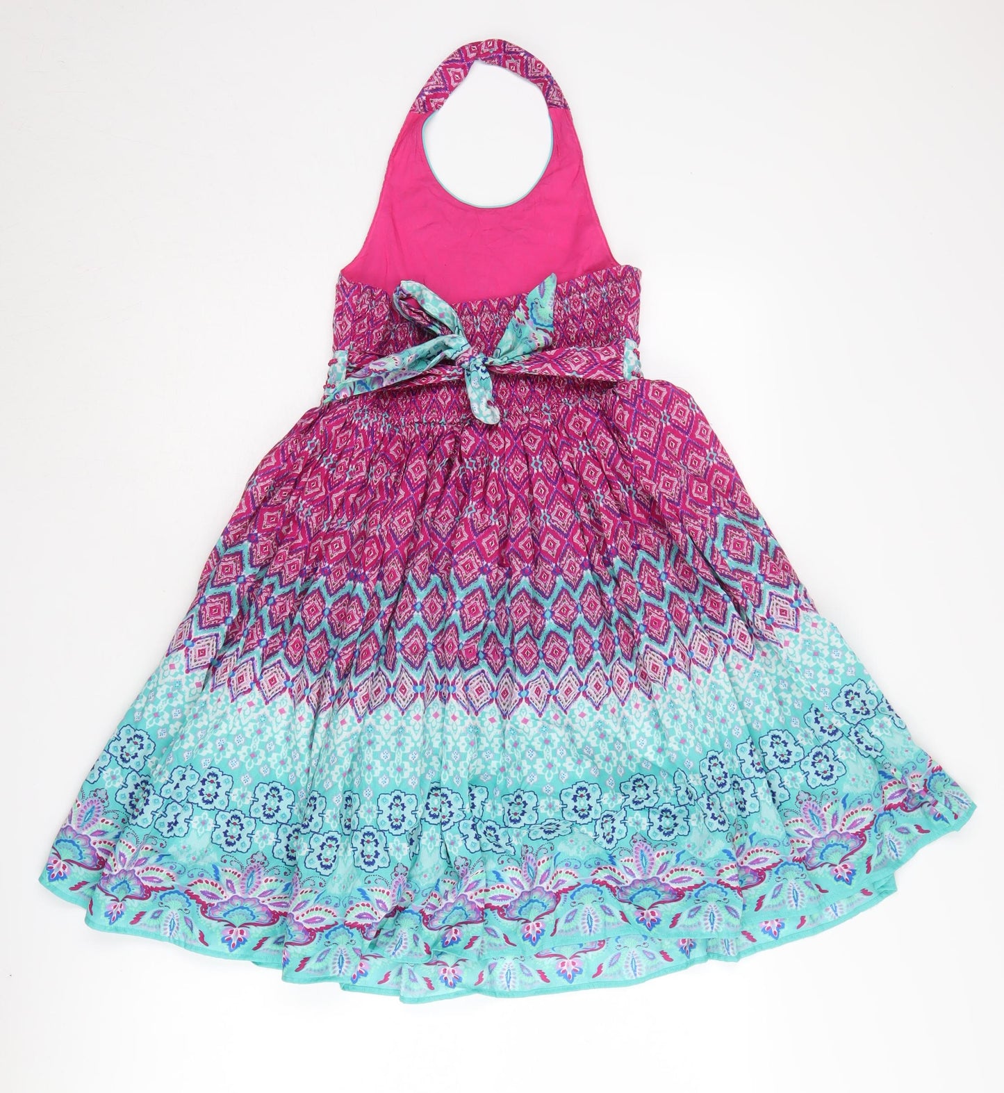 Monsoon Girls Multicoloured A-Line Halter Dress 9 Years