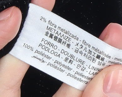 Zara Women's Black Cropped Blouse, Size 10, Party