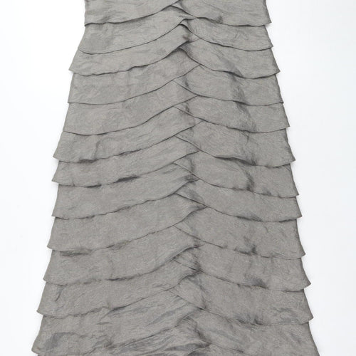 Laura Petites Women's Grey Bodycon Midi Dress, Size 12