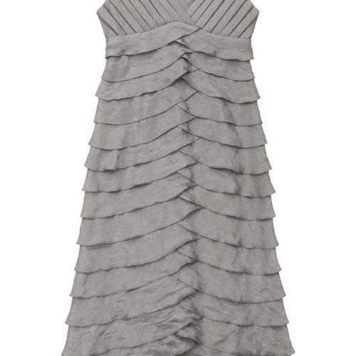 Laura Petites Women's Grey Bodycon Midi Dress, Size 12