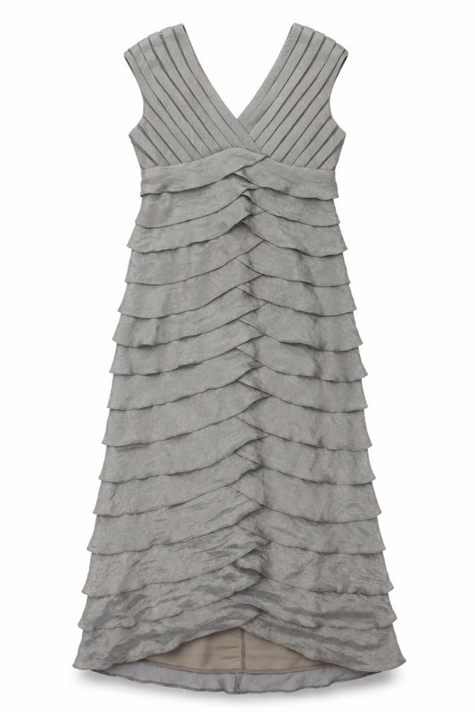 Laura Petites Women's Grey Bodycon Midi Dress, Size 12