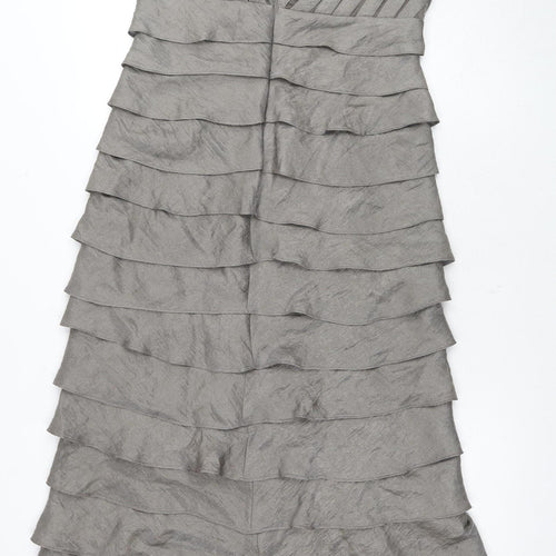 Laura Petites Women's Grey Bodycon Midi Dress, Size 12